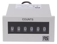 896-7033 RS PRO Impulse Counter, 6 Digit, 10Hz, 24 V dc