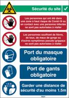 covid-19-rec2-pp-fr Safety Wall Chart, Polypropylene B-7527, French, 371 mm, 262mm