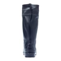 r09-sf43-10 L & M Young SF43 Black Steel Toe Capped Unisex Safety Wellingtons, UK 10, EU 44