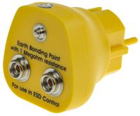 122-9159 RS PRO ESD Earth Bonding Plug With 1 x 4 mm Stud, 2 x 10 mm Stud
