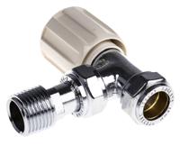 601028 Pegler Yorkshire Chrome Plated Brass 15 mm Compression to 1/2 in BSP Manual Radiator Valve