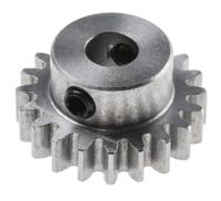 878-7904 RS PRO Steel 20 Teeth Spur Gear, 1 Module, 6mm Bore Diam, 20mm Pitch Diam, 14mm Hub Diam