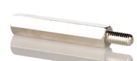 606-709 RS PRO Standoff, M3 x M3 Thread, 25mm Body, Brass, Male/Female, 10mm Stud