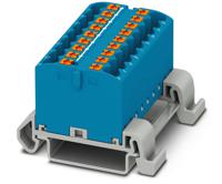 3273178 Phoenix Contact Distribution Block, 18 Way, 4mm², 24A, 690 V, Green