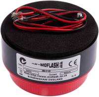 x80-01-02 Moflash X 80 Series Red Flashing Beacon, 24 V, Surface Mount, Xenon Bulb, IP67
