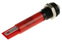 211-544 RS PRO Red Panel Mount Indicator, 24V ac/dc, 8mm Mounting Hole Size, Solder Tab Termination, IP67