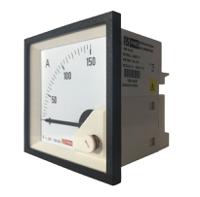 186-2436 RS PRO Analogue Panel Ammeter 150 (Scle) A, 150/5 (CT) A, 5 (Input) A AC, 68mm x 68mm, 1 % Moving Iron
