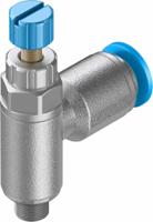 grla-m5-qs-4-rs-d Festo GRLA Series Tube Exhaust Valve, 4mm Tube Inlet Port x M5 Male Outlet Port x 4mm Tube Outlet Port, 197577