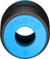 qs-8-6-50 Festo QS Series Reducer Nipple, Push In 8 mm to Push In 6 mm, Tube-to-Tube Connection Style, 130692