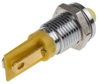 209-901 RS PRO Yellow Panel Mount Indicator, 2V dc, 8mm Mounting Hole Size, Solder Tab Termination