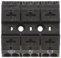 862-1503 WAGO 862 Series Terminal Strip, 3-Way, 32A, 20 → 12 AWG, Wire, Push-In Cage Clamp Termination