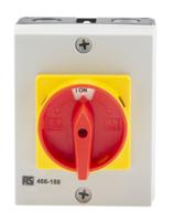 466-188 RS PRO 3P Pole DIN Rail Isolator Switch - 40A Maximum Current, 15kW Power Rating, IP65