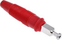 972518101 Hirschmann Test & Measurement Red Male Banana Plug, 4 mm Connector, Solder Termination, 32A, 30 V ac, 60V dc, Nickel