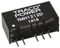 tmh-1212d TRACOPOWER TMH DC-DC Converter, ±12V dc/ ±80mA Output, 10.8 → 13.2 V dc Input, 2W, Through Hole, +85°C Max Temp