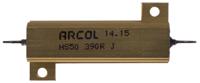 hs50-390r-j Arcol, 390Ω 50W Wire Wound Chassis Mount Resistor HS50 390R J ±5%