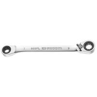 658x10spl Facom 65 Series Ratchet Spanner, 1/4in, Imperial, Double Ended, 115 mm Overall