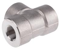 826-6970 RS PRO Stainless Steel Pipe Fitting, Tee Circular Tee, Female G 1/2in x Female G 1/2in x Female G 1/2in