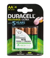 hr6-p4-pre-rs Duracell Recharge Ultra AA NiMH Rechargeable AA Batteries, 2.4Ah, 1.2V - Pack of 4