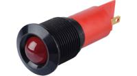 q16p1bxxr220e APEM Q16 Series Red Panel Mount Indicator, 220V ac, 16mm Mounting Hole Size, Faston, Solder Lug Termination, IP67