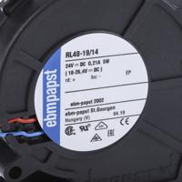 rl48-1914 ebm-papst RL 48 Series Centrifugal Fan, 24 V dc, 28m³/h, DC Operation, 75.5 x 75.2 x 27mm