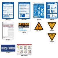 am-8011 Catu Electrical Area Signage Kit (French)