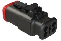 at06-4s-sr02blk Amphenol Industrial, AT Cable connector Socket 4 Way, Crimp Termination AT06-4S-SR02BLK
