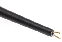 659187-21 Staubli Black Grabber Clip with Pincers, 1A, 300V, 2mm Socket