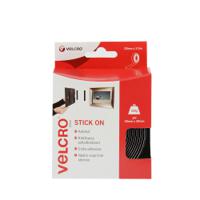 vel-ec60215 Velcro Adhesive Black Hook & Loop Tape, 20mm x 2.5m