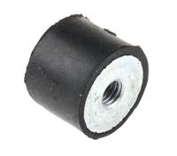 2015de06-60 FIBET Cylindrical M6 Anti Vibration Mount, Female Buffer Foot with 39.9kg Compression Load