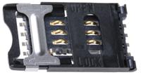 ccm03-3013lft-r102 C & K 8 Way SAM, SIM Memory Card Connector With Solder Termination