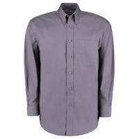 kk105a-ccl-16 Kustom Kit KK105 CHARCOAL / Grey Cotton, Polyester Shirt, UK 41in, EU 104cm