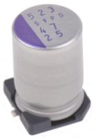 25svpd47m Panasonic 47μF Surface Mount Polymer Capacitor, 25V dc