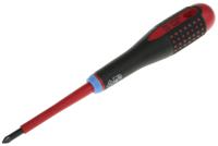 be-8810s Bahco Pozidriv  Screwdriver, PZ1 Tip, 80 mm Blade, VDE/1000V, 202 mm Overall