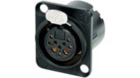 nc10fd-lx-b Neutrik Panel Mount XLR Connector, Socket, 50 V, 10 Way, Gold over Nickel Plating