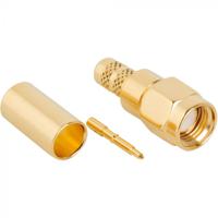 132234 Amphenol RF Plug Cable Mount SMA Connector, Crimp Termination, Straight Body