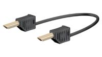 280056-20021 Staubli Test lead, 19A, 30 → 60V, Black, 200cm Lead Length
