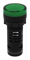 909-2506 RS PRO, Panel Mount Green LED Pilot Light, 22mm Cutout, IP65, Round, 110V ac/dc
