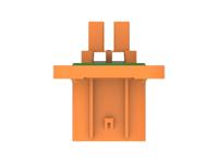 1-2103124-1 Deutsch, HVA Series Connector Housing Plug Orange Panel Mount 2 Way, Wire Termination