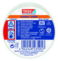 53988-00060-01 Tesa 53988 White Soft PVC Electrical Insulation Tape, 15mm x 10m