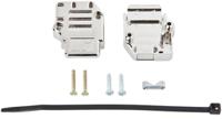 863093c09mlf Amphenol Communications Solutions 863093C Series Thermoplastic Angled, Straight D Sub Backshell, 9 Way, Strain Relief