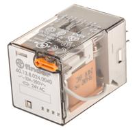 601380240040 Finder Plug In Power Relay, 24V ac Coil, 10A Switching Current, 3PDT