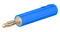 240115-23 Staubli Blue, Male to Female Test Connector Adapter With Brass contacts and Gold Plated - Socket Size: 4mm