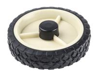 380071 Guitel Hervieu Black, White Rubber Trolley Wheel, 50kg