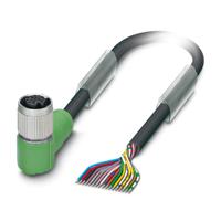 1555392 Phoenix Contact Female 17 way M12 to Unterminated 17 way Unterminated Sensor Actuator Cable, 3 m
