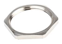 d4021100 SIB Nickel Nickel Plated Brass Cable Gland Locknut, PG21 Thread