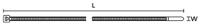 111-05460-t80l-pa66w-bk HellermannTyton Cable Tie, Inside Serrated, 390mm x 4.7 mm, Black Polyamide 6.6 (PA66), Pk-100