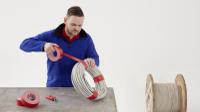 04688-00021-00 Tesa 4688 Red PE Extruded Cloth Cloth Tape, 50mm x 50m