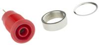 233060-22 Staubli Red Female Banana Socket, 4 mm Connector, Tab Termination, 32A, 1000V, Gold Plating