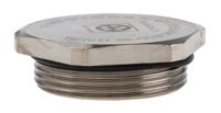 52103143 Lapp Blanking Plug, M32, Nickel Plated Brass, 39.6mm Diameter, Threaded