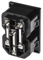 px071421528 Bulgin 2 X C13 Snap-In IEC Connector Socket, 10A, 250 V